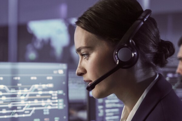 Woman speaking on call